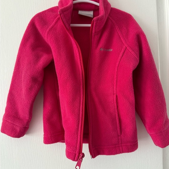 Columbia Kids' Hot Pink Fleece Jacket - Picture 1 of 5
